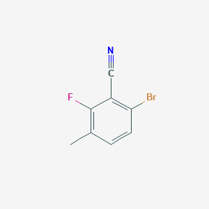 Chemical structure of 6-Bromo-2-fluoro-3-methylbenzonitrile
