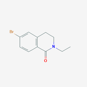 Chemical structure of 6-Bromo-2-ethyl-3,4-dihydroisoquinolin-1(2H)-one