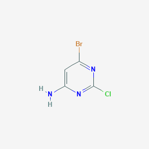 Chemical structure of 6-bromo-2-chloropyrimidin-4-amine