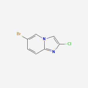 Chemical structure of 6-Bromo-2-chloroimidazo[1,2-a]pyridine