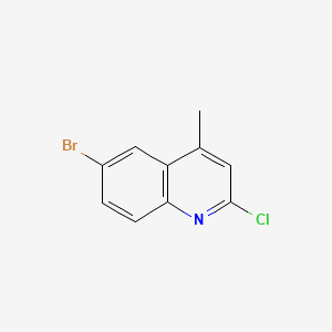 Chemical structure of 6-Bromo-2-chloro-4-methylquinoline