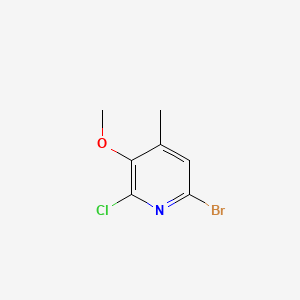 Chemical structure of 6-Bromo-2-chloro-3-methoxy-4-methylpyridine