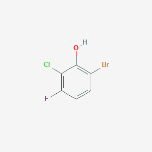 Chemical structure of 6-Bromo-2-chloro-3-fluorophenol