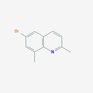 Chemical structure of 6-Bromo-2,8-dimethylquinoline