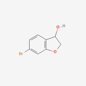 Chemical structure of 6-Bromo-2,3-dihydrobenzofuran-3-ol