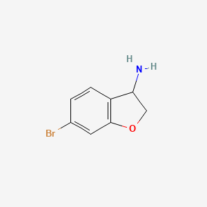 Chemical structure of 6-Bromo-2,3-dihydro-3-benzofuranamine