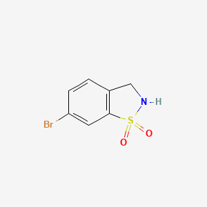 Chemical structure of 6-Bromo-2,3-dihydrobenzo[d]isothiazole 1,1-dioxide
