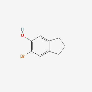 Chemical structure of 6-Bromo-2,3-dihydro-1H-inden-5-ol
