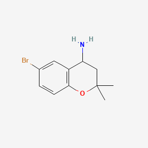 Chemical structure of 6-Bromo-2,2-dimethylchroman-4-amine