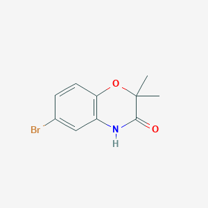 Chemical structure of 6-Bromo-2,2-dimethyl-2H-benzo[b][1,4]oxazin-3(4H)-one