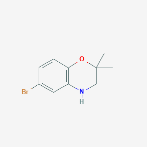 Chemical structure of 6-Bromo-2,2-dimethyl-3,4-dihydro-2H-benzo[b][1,4]oxazine