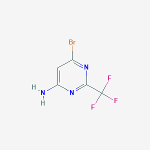 Chemical structure of 6-Bromo-2-(trifluoromethyl)pyrimidin-4-amine