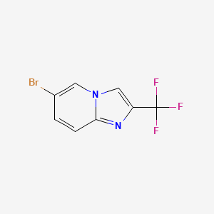 Chemical structure of 6-bromo-2-(trifluoromethyl)imidazo[1,2-a]pyridine