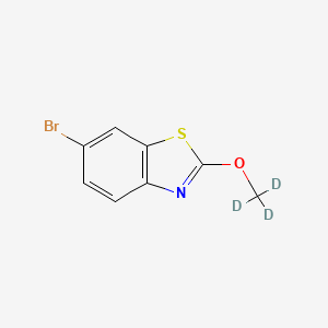 Chemical structure of 6-Bromo-2-(methoxy-d3)-benzothiazole