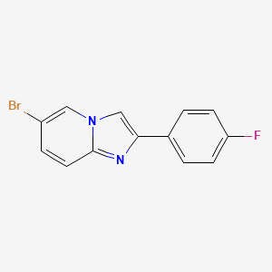 Chemical structure of 6-Bromo-2-(4-fluorophenyl)imidazo[1,2-a]pyridine
