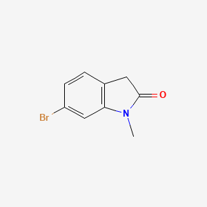 Chemical structure of 6-Bromo-1-methylindolin-2-one