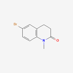 Chemical structure of 6-Bromo-1-methyl-3,4-dihydroquinolin-2(1H)-one
