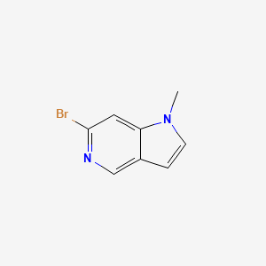 Chemical structure of 6-Bromo-1-methyl-1H-pyrrolo[3,2-c]pyridine