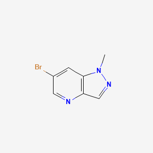 Chemical structure of 6-Bromo-1-methyl-1H-pyrazolo[4,3-b]pyridine
