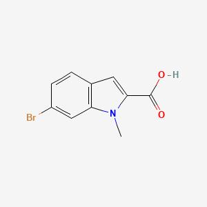 Chemical structure of 6-Bromo-1-methyl-1H-indole-2-carboxylic acid