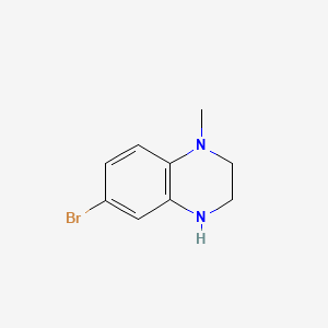 Chemical structure of 6-Bromo-1-methyl-1,2,3,4-tetrahydroquinoxaline
