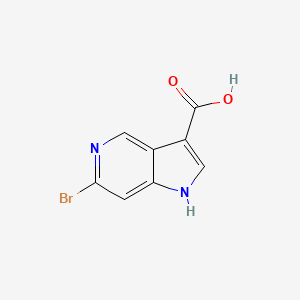 Chemical structure of 6-Bromo-1H-pyrrolo[3,2-c]pyridine-3-carboxylic acid