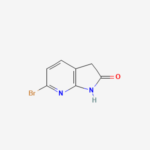 Chemical structure of 6-Bromo-1H-pyrrolo[2,3-b]pyridin-2(3H)-one