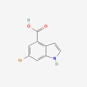 Chemical structure of 6-Bromo-1H-indole-4-carboxylic acid
