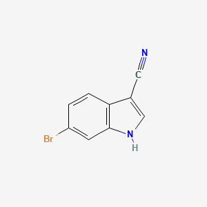 Chemical structure of 6-Bromo-1H-indole-3-carbonitrile