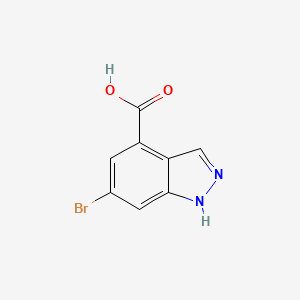 Chemical structure of 6-bromo-1H-indazole-4-carboxylic acid