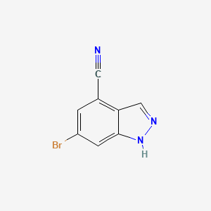 Chemical structure of 6-Bromo-1H-indazole-4-carbonitrile