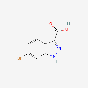 Chemical structure of 6-Bromo-1H-indazole-3-carboxylic acid