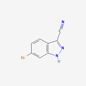 Chemical structure of 6-Bromo-1H-Indazole-3-Carbonitrile