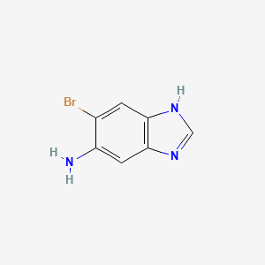 Chemical structure of 6-Bromo-1H-benzo[d]imidazol-5-amine