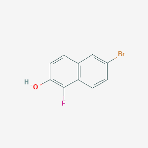 Chemical structure of 6-Bromo-1-fluoronaphthalen-2-ol