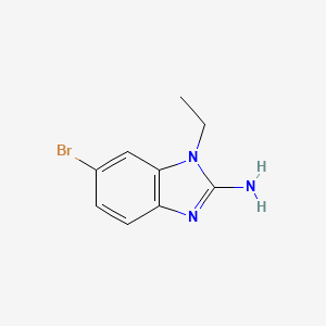 Chemical structure of 6-Bromo-1-ethyl-1H-benzimidazol-2-amine
