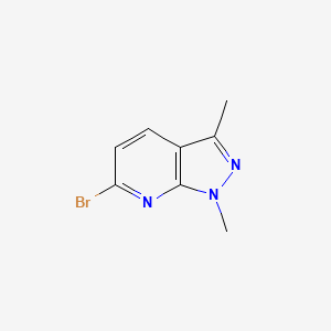 Chemical structure of 6-Bromo-1,3-dimethyl-1H-pyrazolo[3,4-b]pyridine