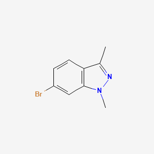 Chemical structure of 6-Bromo-1,3-dimethyl-1H-indazole