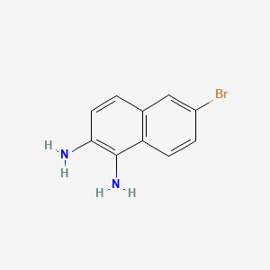 Chemical structure of 6-Bromo-1,2-naphthalenediamine