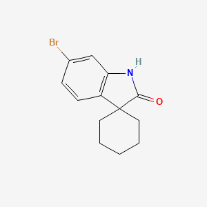 Chemical structure of 6'-Bromospiro[cyclohexane-1,3'-indolin]-2'-one