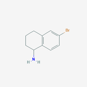 Chemical structure of 6-Bromo-1,2,3,4-tetrahydronaphthalen-1-amine