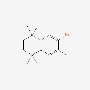 Chemical structure of 6-Bromo-1,1,4,4,7-pentamethyl-1,2,3,4-tetrahydronaphthalene