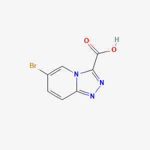 Chemical structure of 6-Bromo-[1,2,4]triazolo[4,3-a]pyridine-3-carboxylic acid