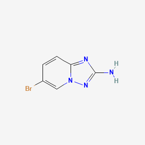 Chemical structure of 6-Bromo-[1,2,4]triazolo[1,5-a]pyridin-2-amine
