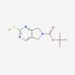 Chemical structure of 6-Boc-2-(methylthio)-5,7-dihydropyrrolo[3,4-d]pyrimidine