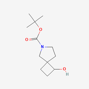 Chemical structure of 6-Boc-1-hydoxy-6-aza-spiro[3.4]octane