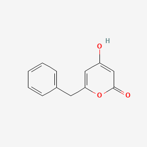 Chemical structure of 6-Benzyl-4-hydroxy-2-pyrone