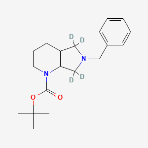 Chemical structure of 6-Benzyl-1-tert-boc-octahydropyrrolo[3,4-b]pyridine-d4
