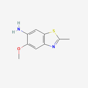 Chemical structure of 5-Methoxy-2-methyl-1,3-benzothiazol-6-amine