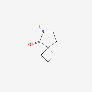 Chemical structure of 6-Azaspiro[3.4]octan-5-one